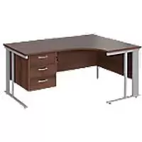 Image of Dams International Right Hand Ergonomic Desk MCM16ERP3SW 1,600 x 1,200 x 725 mm