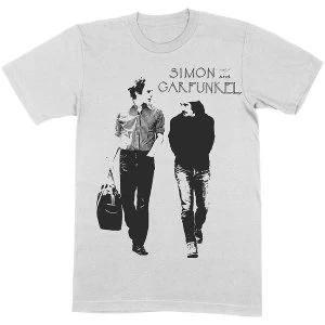 Image of Simon & Garfunkel - Walking Unisex Medium T-Shirt - Neutral
