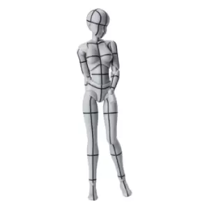 Image of S.H. Figuarts Body Chan Action Figure Wireframe Gray Color Version 14 cm