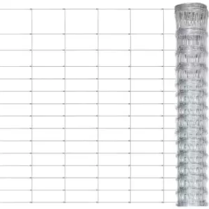 Image of Vidaxl - Garden Fence Galvanised Steel 50x1.6 m Silver Silver