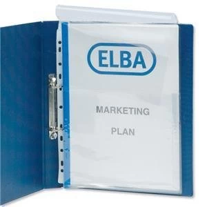 Image of Elba A4 Expanding Pocket Extra Capacity with Flap Multi punched Polypropylene Clear 1 x Pack of 10