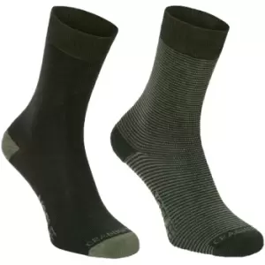 Image of Craghoppers Mens NosiLife Anti Bacterial Trekking Twin Sock Pack UK Size 6-8