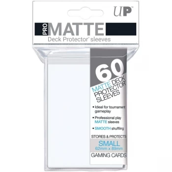 Image of Ultra Pro White Matte Small Deck Protectors - 60 Cards