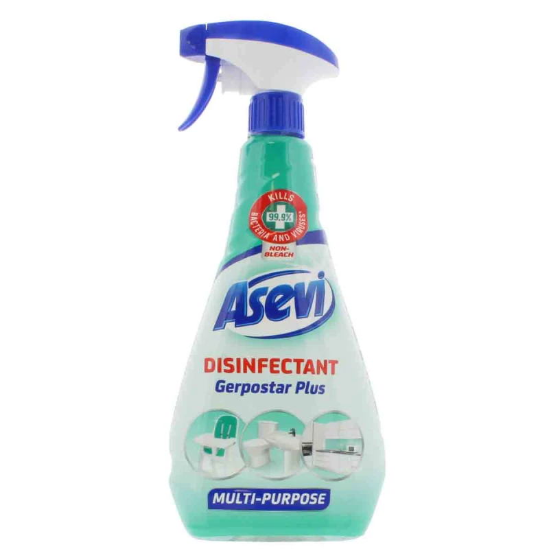 Image of Asevi Gerpostar Plus Multi Purpose Disinfectant Cleaning Spray, 750Ml