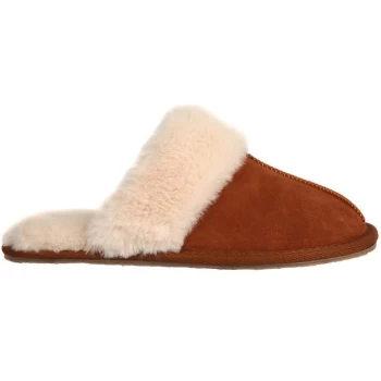 Image of Linea Suede Mule Slippers - Tan