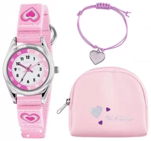 Image of Tikkers Pink Heart Time Teacher Watch Set