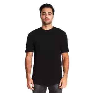 Image of Next Level Mens Long Body Cotton T-Shirt (S) (Black)