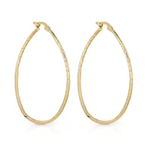 Image of JG Fine Jewellery 9ct Gold Large Twist Hoop Earrings