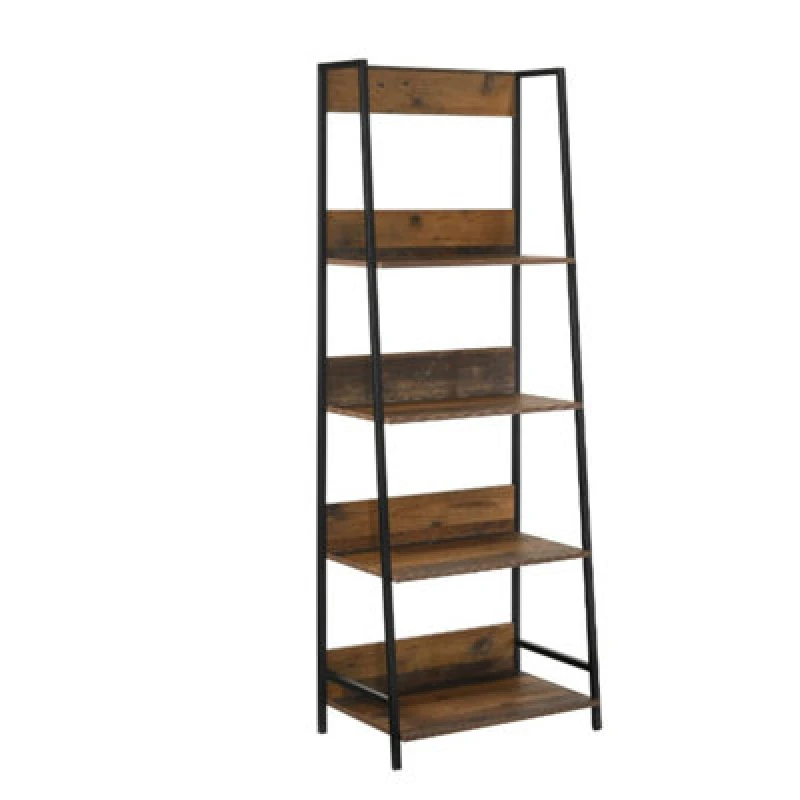 Image of Timber Art Design Abbey Rustic Industrial Filling Cabinet Bookcase 4 Tier Shelving