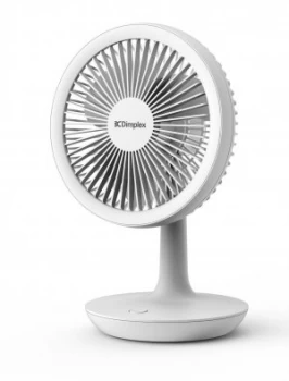 Image of Dimplex Rechargeable White Desk Fan 5"