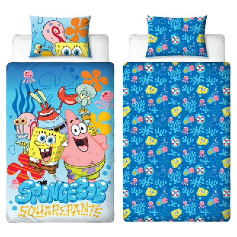 Image of SpongeBob Squarepants Spongebob Squarepants Squared Single Duvet Multicolour unisex Single