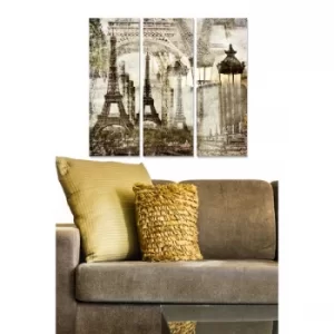 Image of MDF206691106 Multicolor Decorative MDF Painting (3 Pieces)