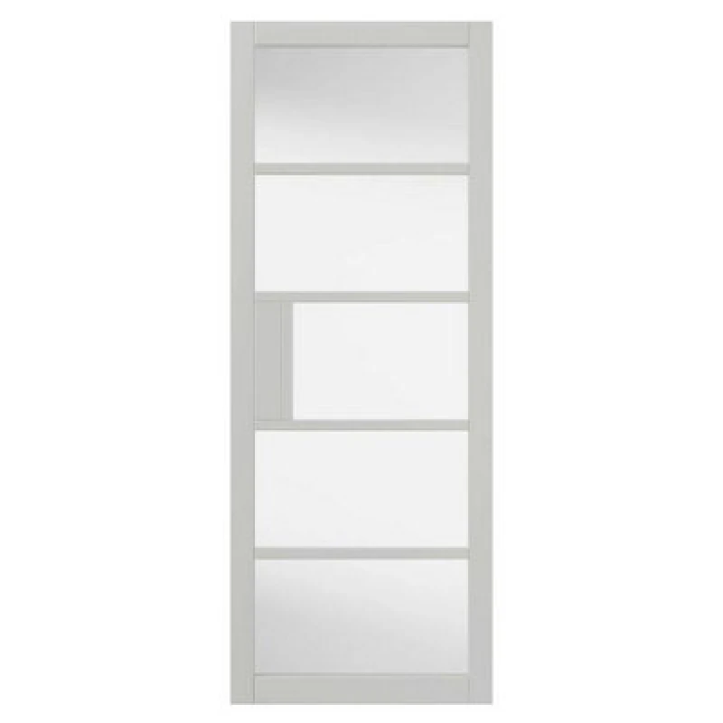 Image of JB Kind Doors Urban Industrial Metro White Clear Glass Internal Door