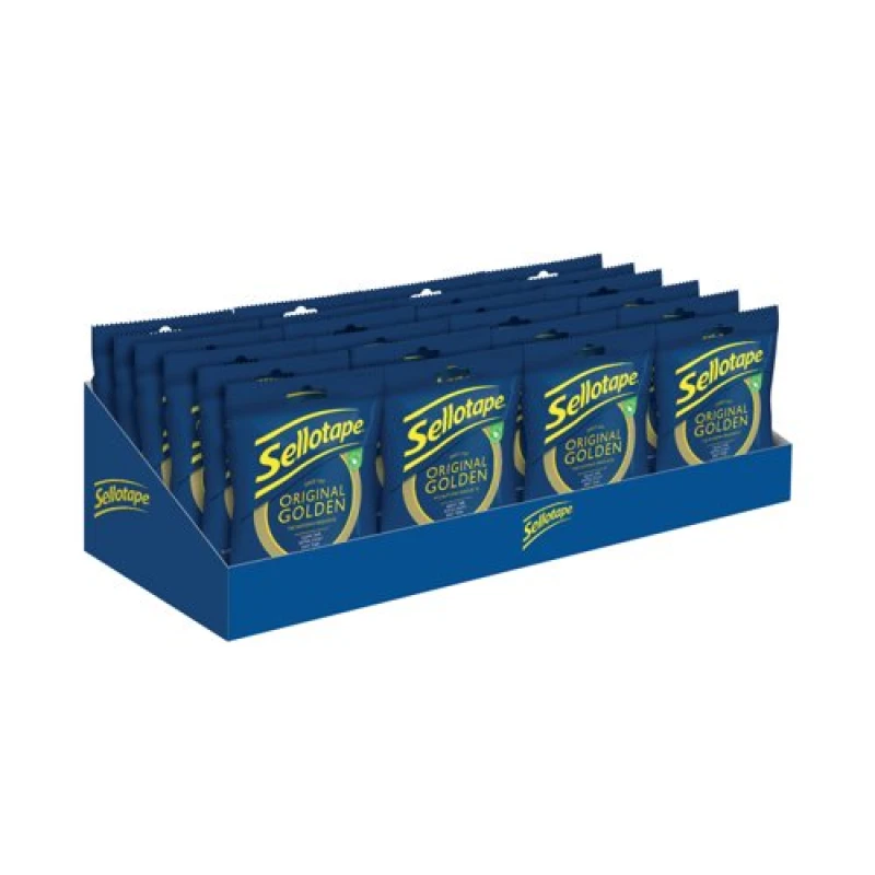 Image of Sellotape Original Golden Tape Easy Tear Extra Sticky 24mm x 50m EXR48187HK