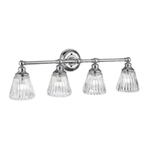 Image of Keynes 4 Light Wall Light Polished Chrome IP44