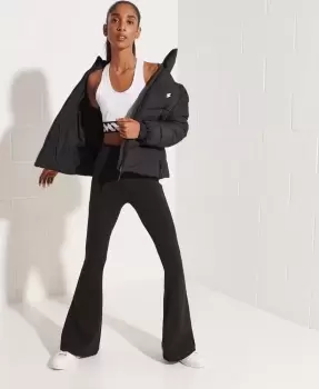 Image of Superdry Womens Non Hooded Sports Puffer Jacket Black - Size: 14