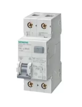 Image of Siemens Type B RCBO - 1+N, 6 kA, 15 kA Breaking Capacity, 16A Current Rating, 5SU1 Series