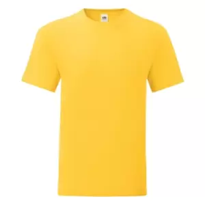 Image of Fruit Of The Loom Mens Iconic T-Shirt (Pack Of 5) (M) (Sunflower Yellow)