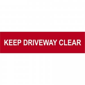 Image of Scan Keep Driveway Clear Sign 200mm 50mm Standard