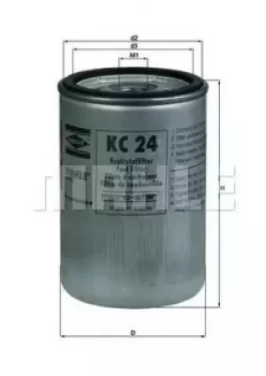 Image of Fuel Filter KC24 79628967 by MAHLE Original