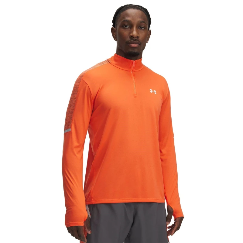 Image of Under Armour Mens Tech Quarter-Zip Fleece Orange male XS