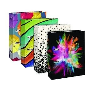 Image of A4 Fashion Board Lever Arch File 75mm Assorted Pack of 12 301781