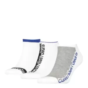 Image of Calvin Klein Klein Mens 3 Pack Ankle Socks - White