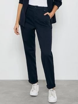 Image of Mint Velvet Button Detail Chinos - Navy