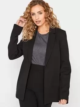 Image of Long Tall Sally Black Scuba Crepe Blazer, Black, Size 18, Women