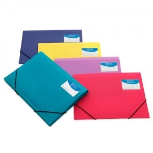 Image of Rapesco A4 Plus 3Flap Folio Wallet Elasticated Assorted (Pack 5)