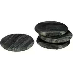 Image of Grey Marble Round Coasters - Set of 4 - Premier Housewares