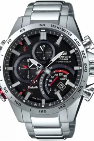 Image of Mens Casio Edifice Bluetooth World Traveller Alarm Chronograph Solar Powered Watch EQB-501XD-1AER