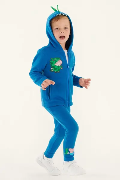 Image of Regatta Animal Theme Coolweave 'Peppa Pig' Full Zip Fleece Blue