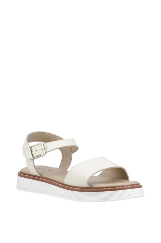 Image of Hush Puppies Womens Cassie Sandal in Cream Size: 8 Cream Female 8