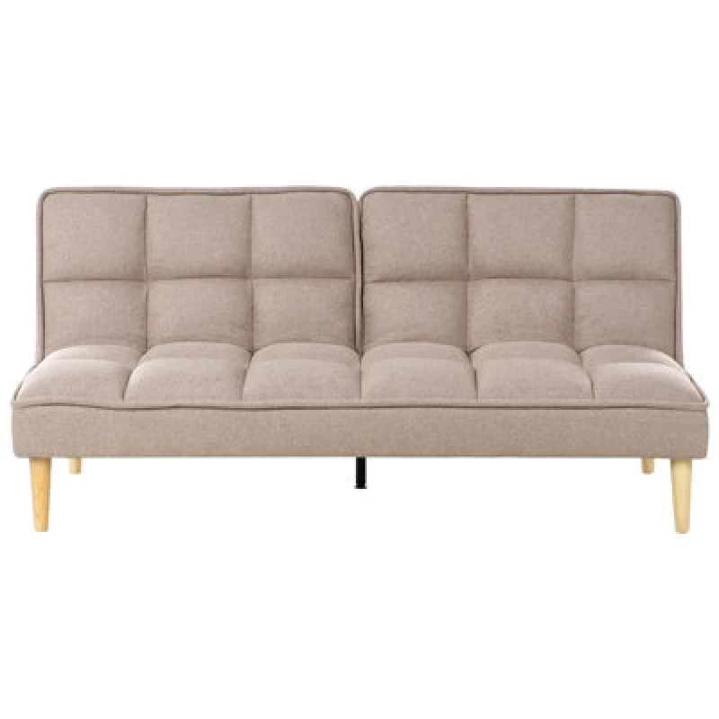 Image of Beliani Sofa Bed 3 Seater Siljan Fabric Light Brown