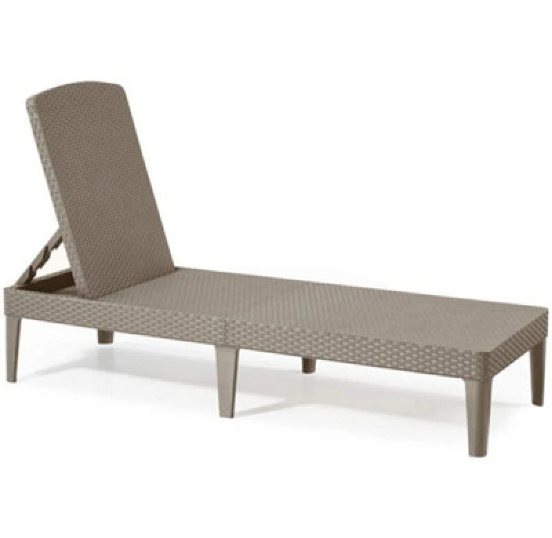 Image of Keter Sunlounger Jaipur Cappuccino 235163 Outdoor Lounger Sunbed Sunlounger