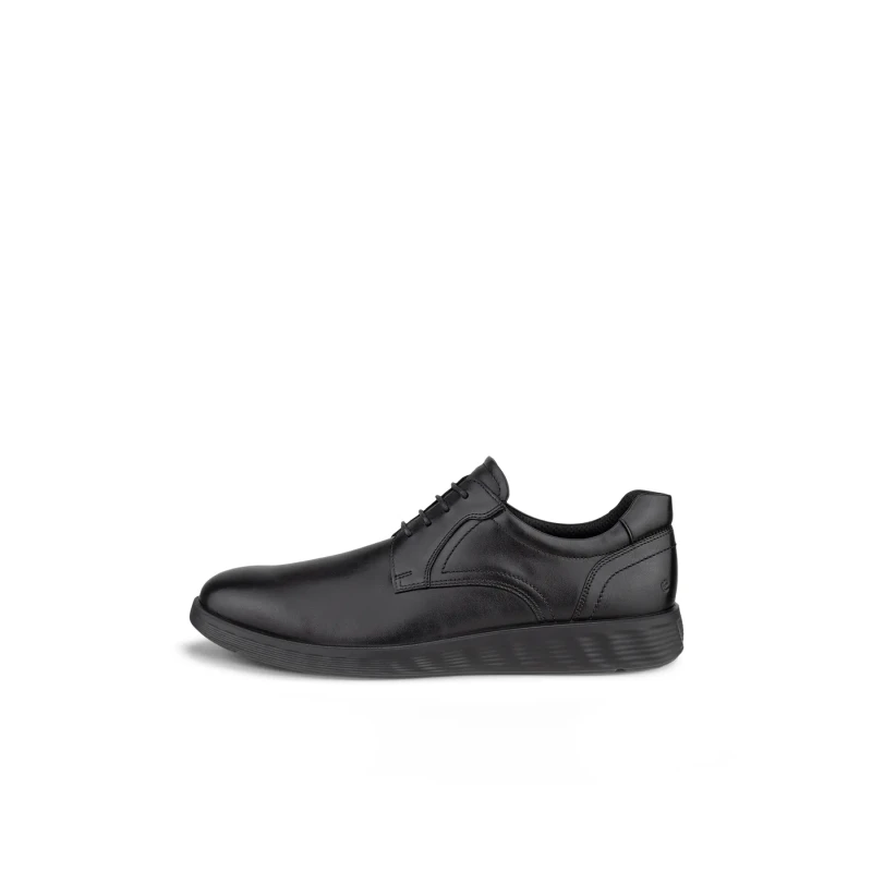Image of Ecco S Lite Hybrid Leather Mens Lace Up Shoes - Black - Size:UK 7.5