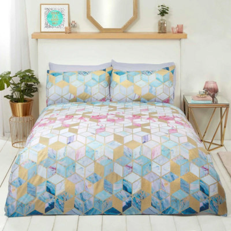 Image of Rapport Home Quartz Polycotton Duvet Set With Pillowcase