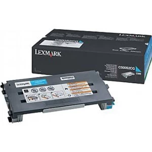 Image of Lexmark C500S2CG Cyan Laser Toner Ink Cartridge