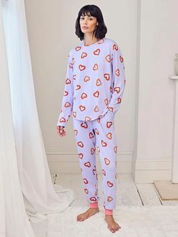 Image of Chelsea Peers Chelsea Peers Classic Long Sleeve Set Lilac - Chelsea Peers - Size: 28 Lilac Female 28 NH53710