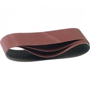 Image of Draper 75mm x 533mm Aluminium Oxide Sanding Belts 75mm x 533mm 120g Pack of 3