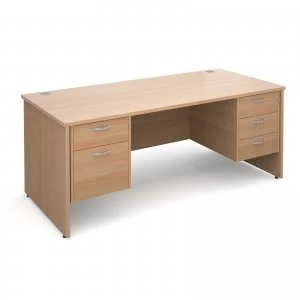 Image of Maestro 25 PL Straight Desk With 2 and 3 Drawer Pedestals 1800mm - bee