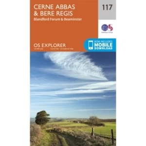 Image of Cerne Abbas and Bere Regis, Blandford Forum and Beaminster by Ordnance Survey (Sheet map, folded, 2015)