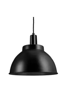 Image of Sleek Dome Pendant, 13 Inch, Black Holder