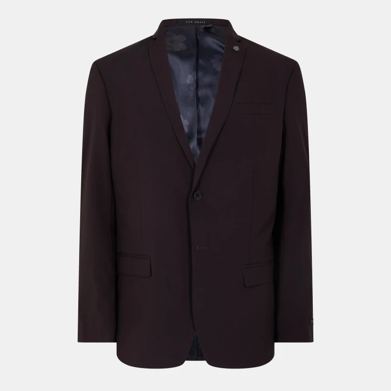 Image of Ted Baker Mens Burgundy Tailored Fit Formal Jacket Burgundy male 36 (46)