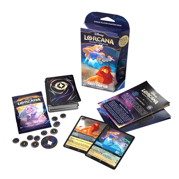Image of Disney Lorcana Trading Card Game The First Chapter Sapphire and Steel Starter Deck