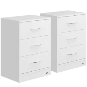 Image of Bedside Table Eloise 2 Pcs White 54x39x28cm