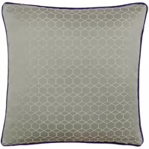 Image of Riva Paoletti Balham Cushion Cover (45x45cm) (Taupe/Purple) - Taupe/Purple