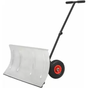Image of Vidaxl - Manual Snowplough with Wheels 100x44cm Black