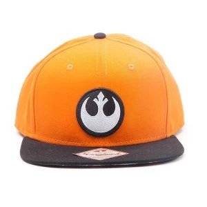Image of Star Wars - Resistance Logo Embroidered Patch Unisex One Size Cap - Orange/Black